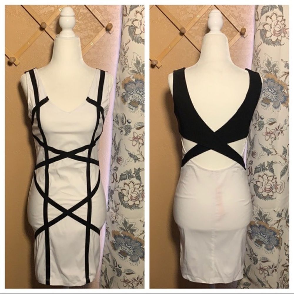 Ekklesia Black & White Body-Con Dress